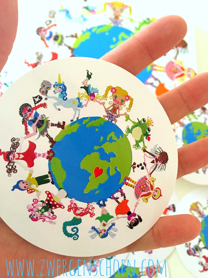 ♥ONE♥ Aufkleber SAVE MY PLANET 9cm WEISS