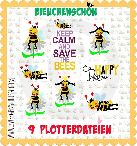 ♥BEE PLOTT♥ Plotter FILE Queen of Bees 9 FILES SVG, DFX, JPG