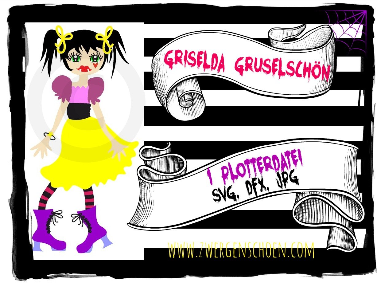 ♥GRISELDA GRUSELschoen♥ PLOTTFILE Vampire GIRL DFX, JPG, SVG