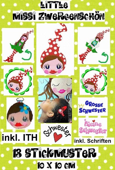 ♥little MISSI Zwergenschoen♥ SPECIAL Embroidery-File 10x10cm