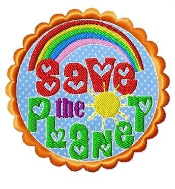 ♥SAVE THE PLANET♥ 1€-ECObie EMBROIDERY