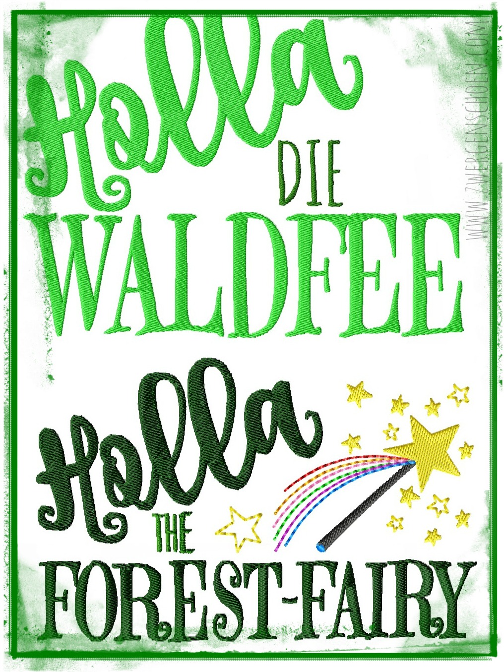 ♥HOLLA the FOREST FAIRY♥ 1€-SPARbie EMROIDERY File 13x18 20x30cm