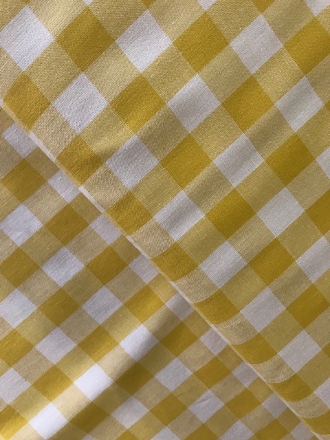 ♥GINGHAM♥ 0.65m WOVEN COTTON yellow
