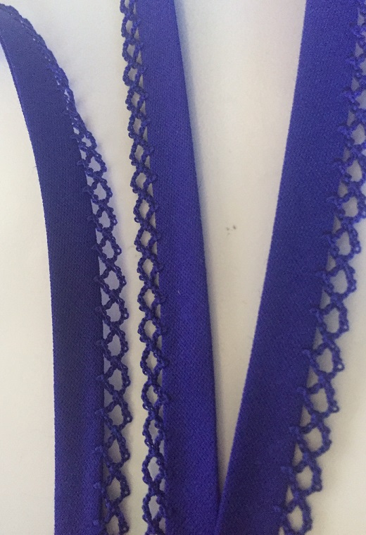 ♥UNI♥ inked BLUE non-elastic RIBBON BINDING Price per Meter