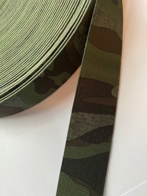 ♥GUMMIBAND♥ Camouflage FLECKTARN 25mm GREEN
